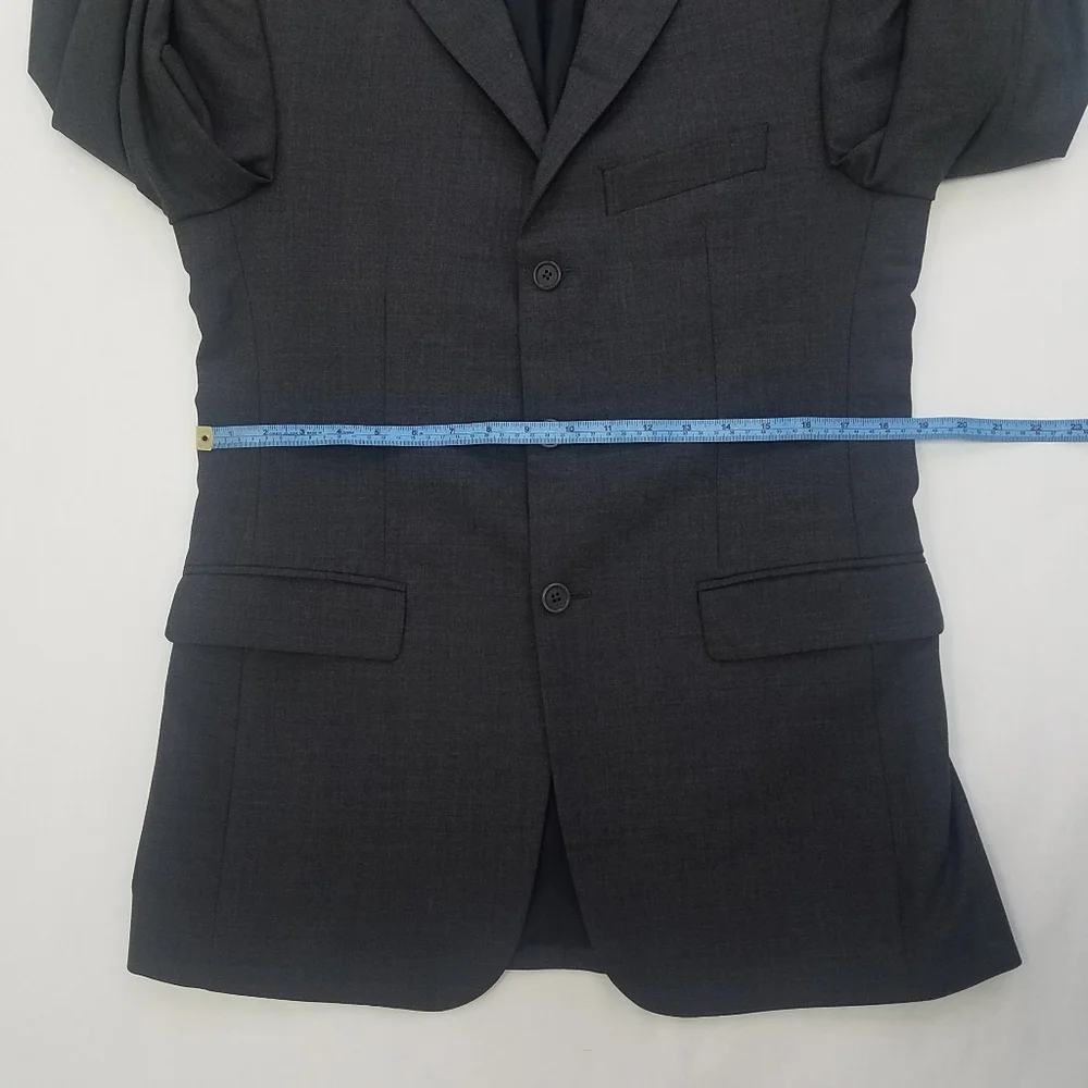 Barneys New York Three Button Wool Blend Blazer